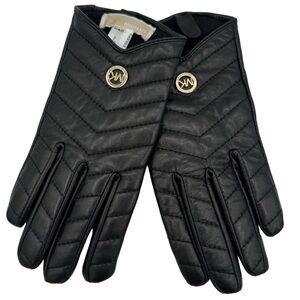 MICHAEL KORS Leather Quilted Gloves Womens Size Small MSRP‎ $98  NWT